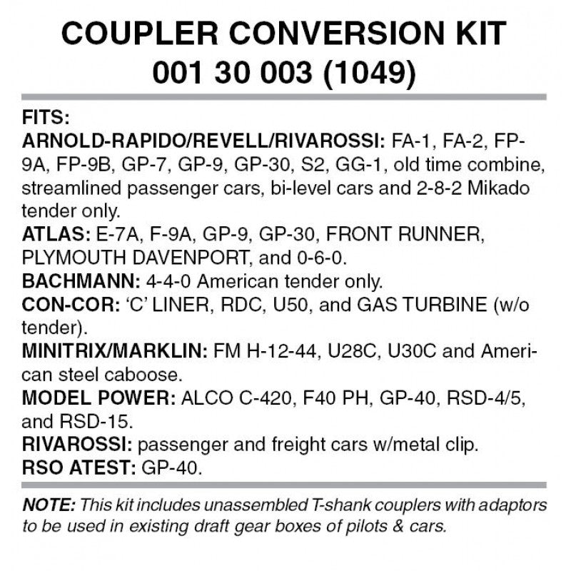 489-130003  -  Cplr conv Arnld S2 & Atl - N Scale