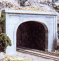 785-1256  -  Dbl Tunnel Portal Cncrt - HO Scale