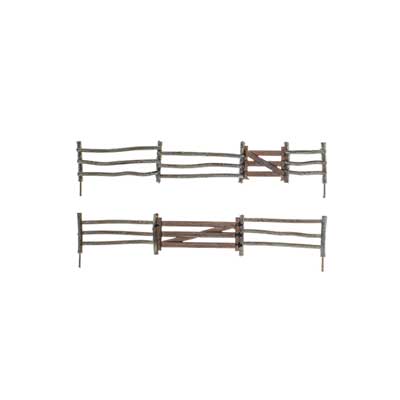 785-3001  -  Log Fence w/Gates 192' - O Scale