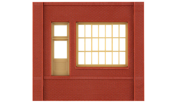 243-30172  -  Dock entry w/stl sash wnd - HO Scale