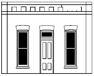 243-90104  -  Rectangular Entry Door 2/ - O Scale