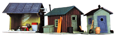 433-1348  -  Trackside Shanties 3/ - HO Scale
