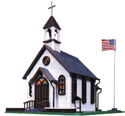 433-1350  -  Town Church Kit - HO Scale