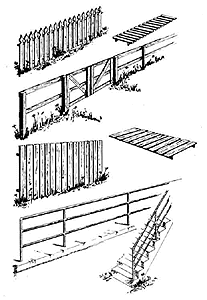 210-1601  -  Fences & railings set  4/ - HO Scale