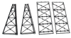 255-75176  -  Stl Vdct Twr/4-Story Bent - N Scale