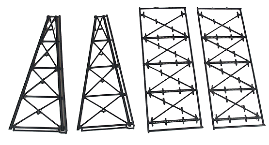 255-75176  -  Stl Vdct Twr/4-Story Bent - N Scale