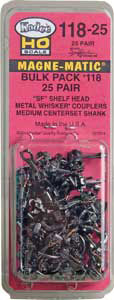 380-11825  -  Metal "SF" Shelf Cplr 25/ - HO Scale