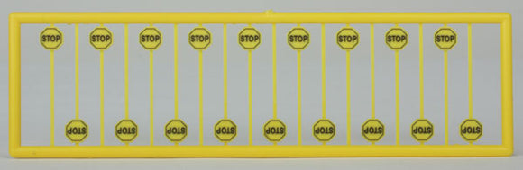 293-2613  -  Stop Sign Early yellow 18 - N Scale