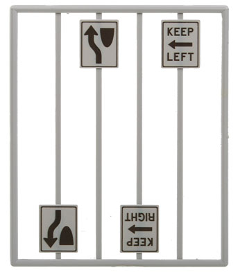 293-2067  -  Keep Left & Right Signs 8 - O Scale