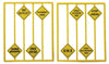 293-2077  -  Written Warning Signs 8/ - O Scale