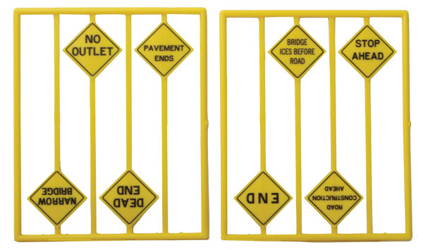 293-2077  -  Written Warning Signs 8/ - O Scale