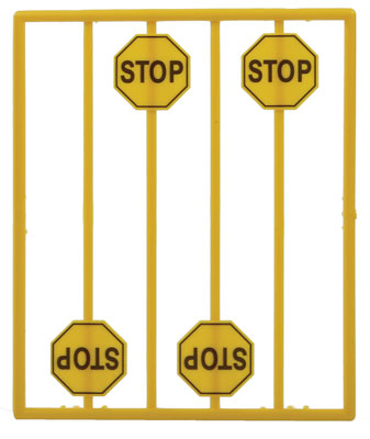 293-2071  -  Yellow Stop Sign 8/ - O Scale