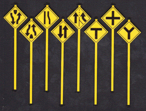 293-2074  -  Road Path Warn Signs 3 8/ - O Scale