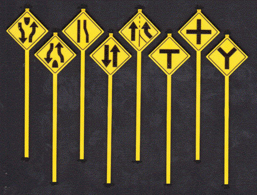 293-2074  -  Road Path Warn Signs 3 8/ - O Scale
