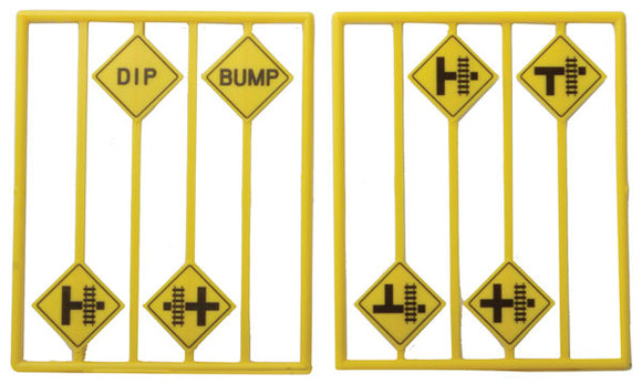 293-2075  -  Misc Warning Signs 8/ - O Scale