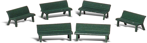 785-2758  -  Park Benches 6/ - O Scale
