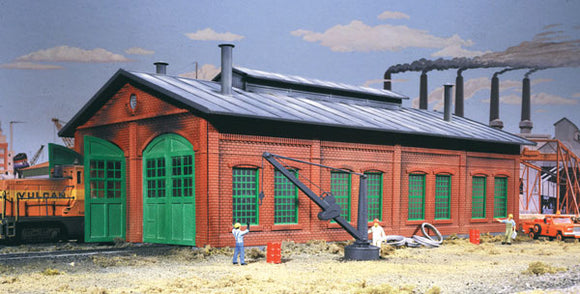 933-3007  -  2-Stall Enginehouse Kit - HO Scale