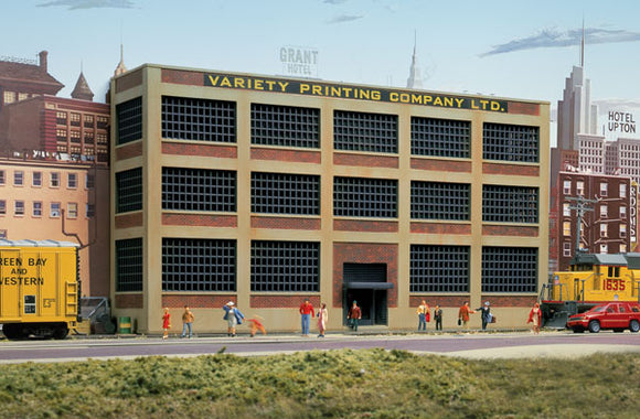 933-3161  -  Variety Printing Bld back - HO Scale