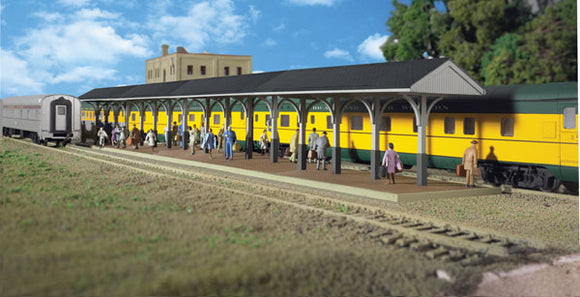933-3188  -  Wood Station Shed & Pltfm - HO Scale