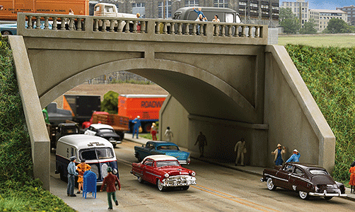 933-3196  -  Arched Road Bridge Kit - HO Scale