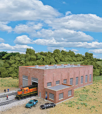 933-3266  -  2-Stll Brick Diesel House - N Scale