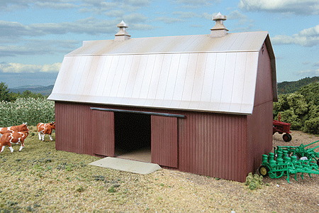 933-3330  -  Rural Meadowhead Barn Kit - HO Scale