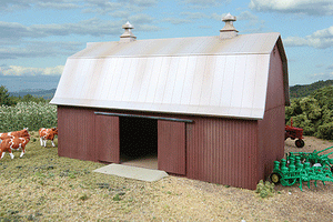 933-3330  -  Rural Meadowhead Barn Kit - HO Scale