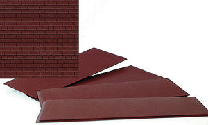 933-3523  -  Brick Sheets Dark Red 4/ - HO Scale