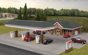 933-3537  -  Modern Gas Station Kit - HO Scale