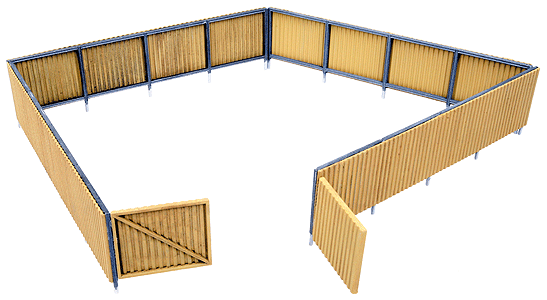 933-3632  -  Corrugated Fence Scl 240' - HO Scale