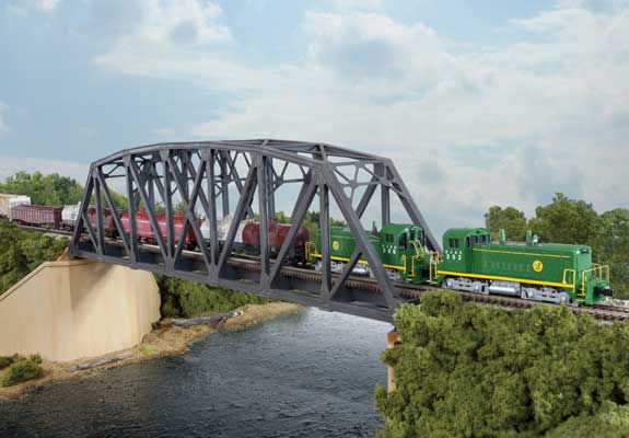 933-3870  -  Sngl-Trk Arch Prt Trs Brg - N Scale