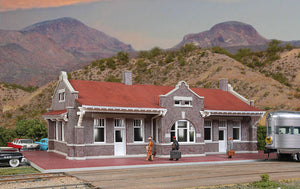 933-4055  -  Brick Mission Style Depot - HO Scale