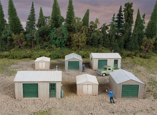 933-4123  -  Metal Yard Sheds - HO Scale