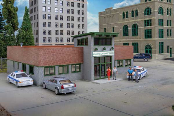 933-4201  -  Modern Police Station Kit - HO Scale