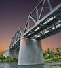 933-4552  -  Dbl-Trk Cncrt Piers 2/ - HO Scale