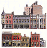 949-725  -  IB Main Street Stores - HO Scale