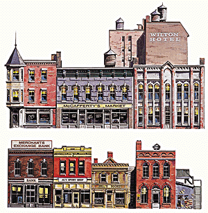 949-725  -  IB Main Street Stores - HO Scale
