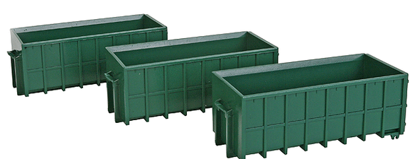 949-4100  -  Large Dumpsters Green 3/ - HO Scale