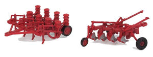 949-4162  -  Farm Plow & Planter Red - HO Scale