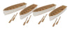 949-4163  -  Row Boats Wht/Tan 4/ - HO Scale