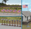 949-4166  -  US 50Str Flag/Mailbox 19/ - HO Scale