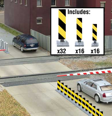 949-4168  -  Quiet Xing Marker Ylw/Blk - HO Scale