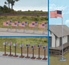 949-4171  -  US 48Str Flag/Mailbox 19/ - HO Scale