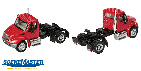 949-11131  -  Intl 4300 1-Axl Trctr Red - HO Scale