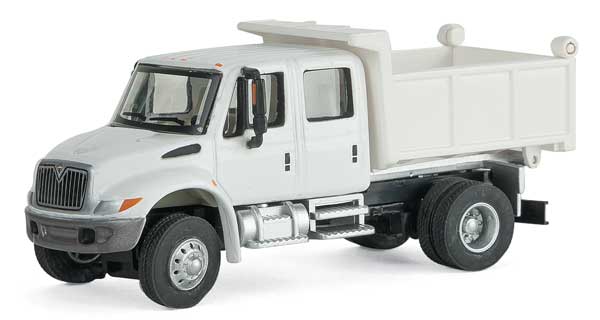 949-11636  -  4300 Crew-Cab Dmp Trk Wht - HO Scale