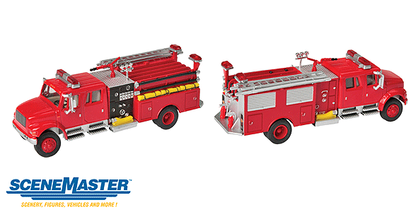 949-11841  -  Intl 4900 Fire Engine Red - HO Scale