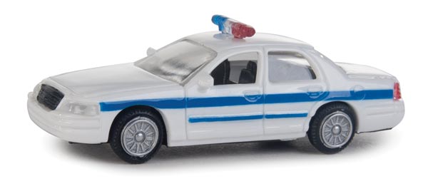 949-12025  -  FORD Crwn Vic PD Wht/Blu - HO Scale