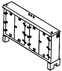 235-904  -  Elect Relay Cabinet 4-Dr - HO Scale