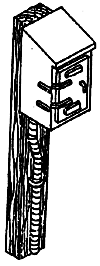 235-912  -  Telephone Box w/Wood Post - HO Scale