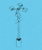 235-455  -  Light Poles w/Lght Hds 2/ - HO Scale